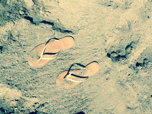 sandy sandals